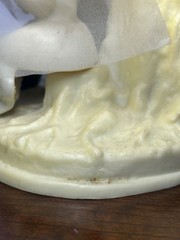 VINTAGE 1971 Wilton Bride & Groom Kissing On Tree Wedding Cake Topper Vase MCM