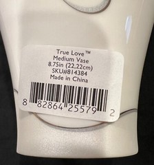 Stunning Lenox True Love 8.25″ Wedding Vase~White & Platinum~Looks Unused & NIB!