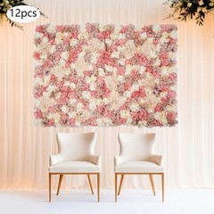12* Artificial Flower Wall Panel Wedding Backdrop Event Party Flower Wall Panel