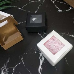 100x Clear Window Kraft White Black Paper Gift Boxes Favor Boxes Product Packing