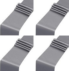 4pc 12″x 108» Gray Satin Table Runner Bright Silk Smooth Wedding Party Banquet