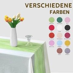 Chiffon Table Runner 10FT 28 x 120 Inch, Elegant Dining 10ft x 1pcs Sage Green
