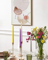10 Inch Colored Taper Candles for Religious and 10 inch, 12 Pcs, 12-colored