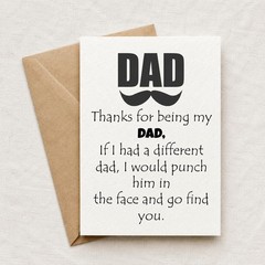 Funny Birthday Card for Dad, 5×7 Greeting Card with Envelope | Funny Father’s…