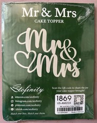 Wedding Cake Toppers Bride and Groom – Mr and Mrs Cake Topper, Wood