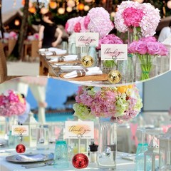 2in Disco Ball Place Card Holder, 18pcs Number Holders with Clips, Dark Gold