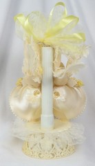 Vtg ©1959 Wedding Cake Topper 10” Coast Novelty Mfg Doves Bells