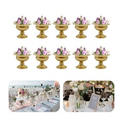 10 Pieces Trumpet Vases Flower Holder 12cm/4.7″ Tall Mini Centerpieces Vases