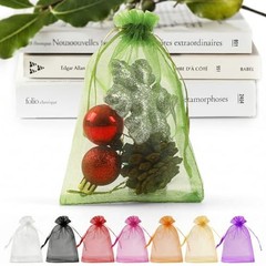 50 Pack Organza Bags 5 x 7 Inch, Gift Bags Small 1 count (Pack of 50) Green