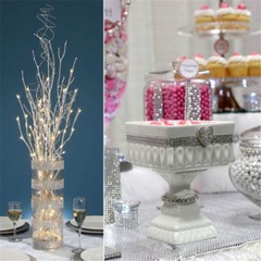 10Yards 8Rows Diamond Mesh Wrap Roll Rhinestone Crystal Ribbons Party Decoration
