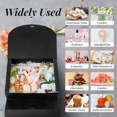 15 PCS Gift Boxes with Lids for Presents, 10.6 x 7.8 x 3.1 Inches Black