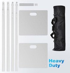 Pipe and Drape Backdrop Stand Kit Backdrop Stand for Parties 10*10FT Silver