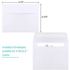 70 Packs Invitation Envelopes, A2 Envelopes White, (4.375×5.75in), White