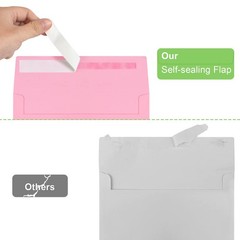 50 Packs 5×7 Envelopes, A7 Envelopes for (5.25×7.25in), Pink