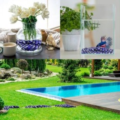 Cobalt Blue Glass Beads for Vases – 2 lb for Flat Marbles