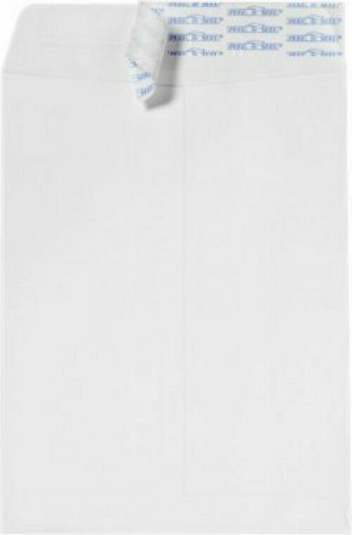 6 x 9″ White Open End Catalog Envelopes – Peel & Seal – 28lb Bond – 25 per Pack