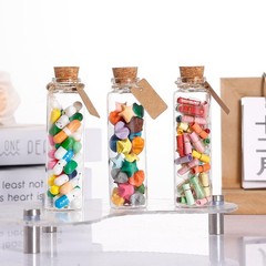Eclaro 24 pieces of 50ml mini glass bottles with cork stoppers – 50ml, Clear