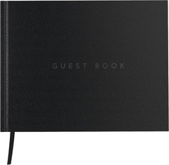 Stylish Guest Book in Black – Perfect for Weddings, Funerals & Vacation Homes