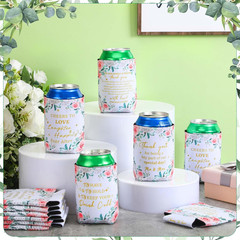 50 Pieces Flower Wedding Can Cooler Bulk Engagement Favors for Guests Cheers to