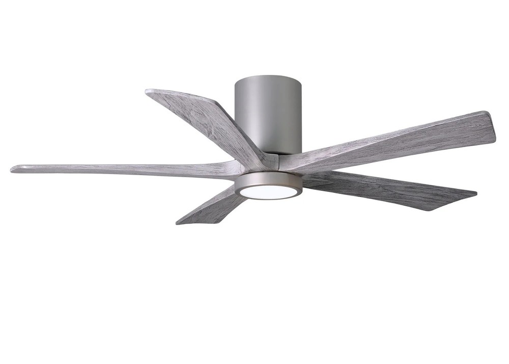 Matthews Fan IR5HLK-BN-BW-52 IR5HLK five-blade flush mount paddle fan in Brushed