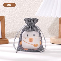10PCS Drawstring Pouch Bags Imitated Burlap Hessian Wedding Favor Gift Cand Bag