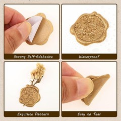 60Pcs Wax Seal Stickers, Wedding Invitation Envelope Seal Stickers Adhesive B…