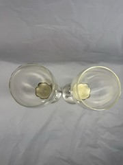 Vintage Crystal Wedding Champagne Goblets for Bride & Groom