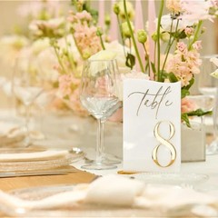 Wedding Table Numbers 3D Gold Mirror Table Numbers Wedding Table Decor