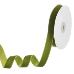 Velvet Ribbon 10 Yards 5/8″ Wide Nylon Fabric Ribbons Olive Green