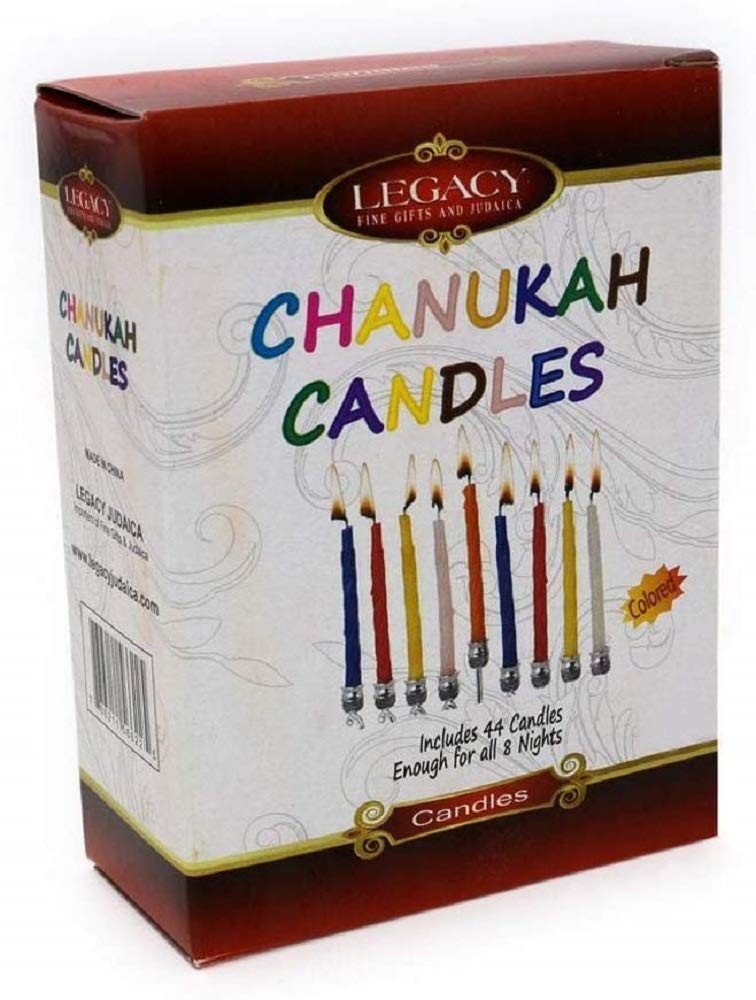Hanukkah Multi Colored Candles / 44 Per Box 4 Inch, Multicolored