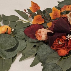 Ling’s Moment Fall Floral Swags Garlands Autumn Wedding Burgundy Rose Berries