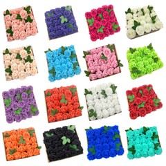 US 25/50pcs Royal Blue Foam Roses Decoration DIY for Wedding Party Baby Shower