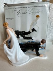 WeddingStar Escaping Groom Porcelain Wedding Cake Topper Bride Groom NEW in Box