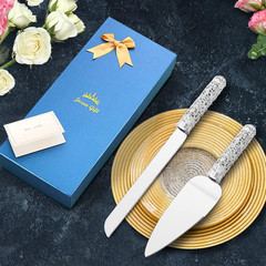 Elegant Wedding Cake Serving Set & Champagne Flutes – Perfect for Celebrations