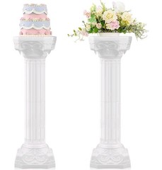 2x Roman Pillar Greek Column Statue Wedding Pedestal Stand Scenery Decoration