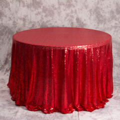 Red Glitter Sequin Tablecloth Engagement Birthday Party Wedding Cake Table Decor