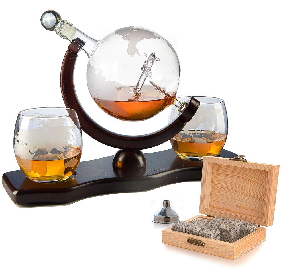Etched World Decanter – The Wine Savant Set Decanter Antique