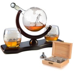 Etched World Decanter – The Wine Savant Set Decanter Antique
