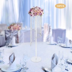 10PCS 80cm/31.5in Wedding Flower Vase Clear Acrylic Floral Stand for Table