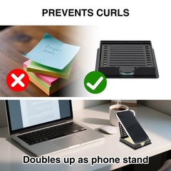 Sticky Note Stencil and Holder with Five Different Stencil, 3×3 inches, Black