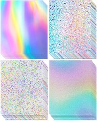 24 Sheets Holographic Cardstock 8.5 x 11, 250gsm/92lb Metallic Cardstock…