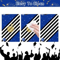 multiwins 7-Pack Graduation Party Decorations Set, 3 Blue 54″ x 108″,