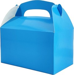 Versatile Gable Blue Treat Boxes – 12-Pack Perfect for Birthday & Baby Showers