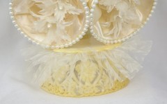 Vtg ©1959 Wedding Cake Topper 10” Coast Novelty Mfg Doves Bells