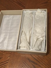 Oleg Cassini Tiara Crystal Champagne Toasting Flutes Set of 2 New In Box Czech
