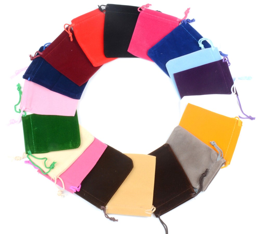 10-PACK VELVET BAGS 4″ x 3.5″ party favor wedding gift jewelry drawstring pouch