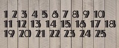 Wedding Table Numbers 1920’s Theme 1-10,15, 20, or 25 Vinyl Sticker Decals