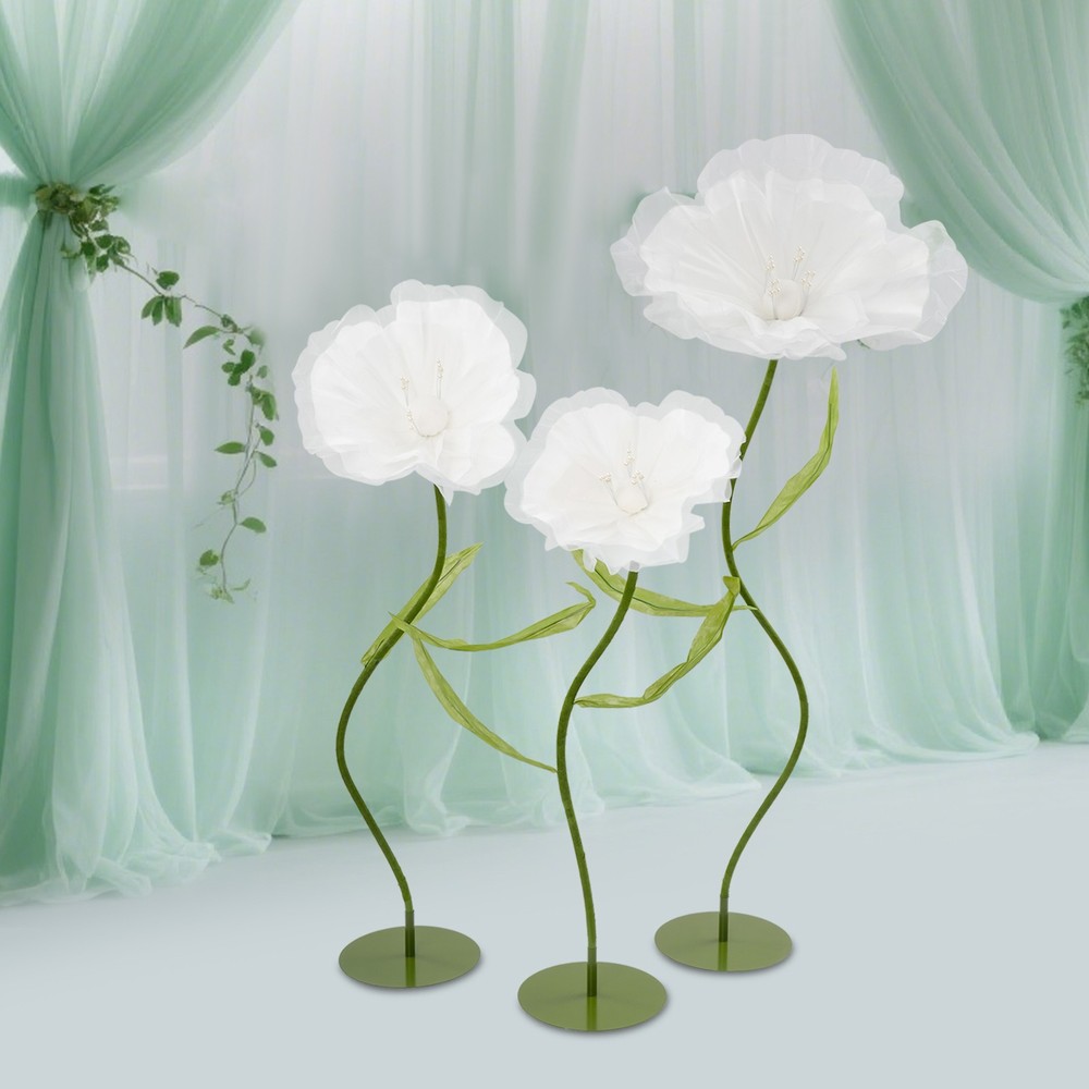 3 Pcs Artificial Flower Arrangements, Artificial Flowers For Wedding Decoration