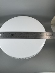 Vintage White Milk Glass Pedestal Cake Stand Openwork Edge 8” Round