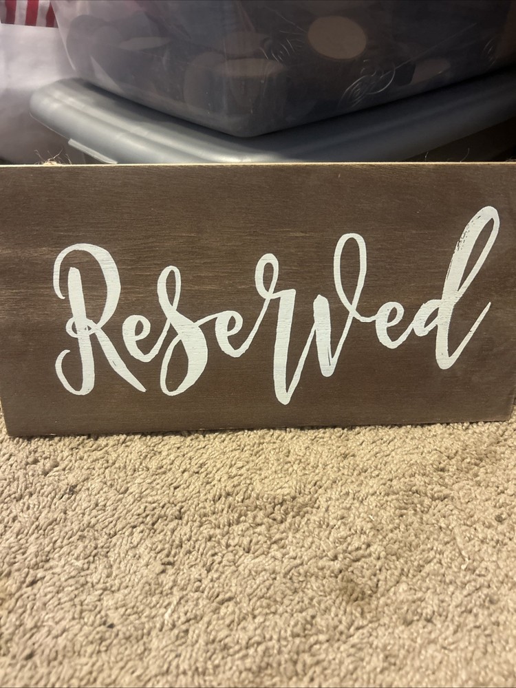 Wedding Wooden Signs Comes With 4 Wooden Reserved , Along With Others